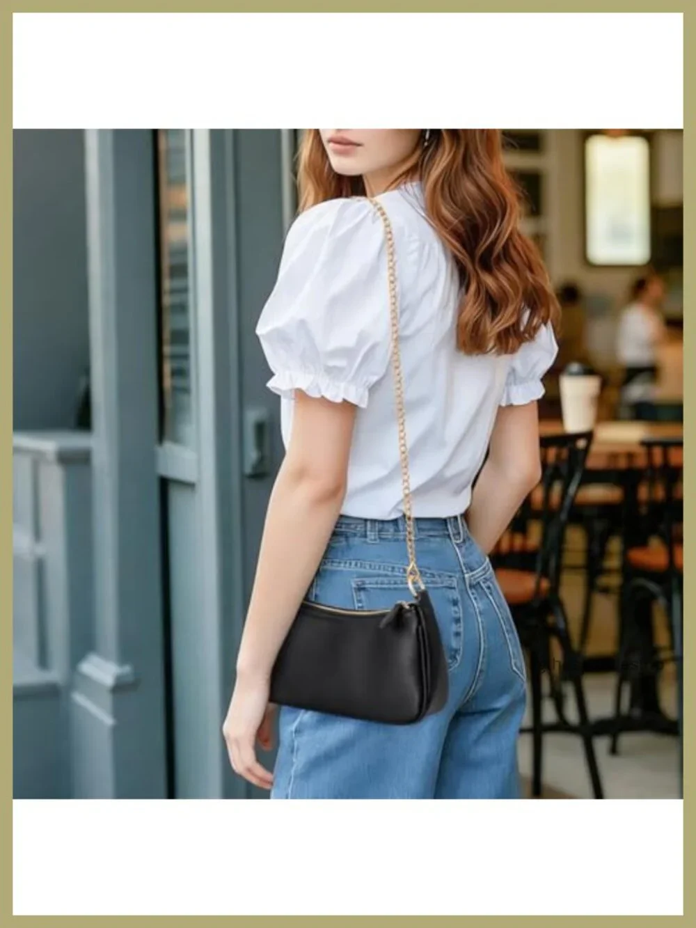 PU Leather Small Hobo Shoulder Purse with Removable Straps